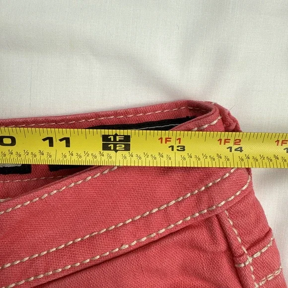 Miss Me Jeans Copped Womens Size 27 Color Melon JE5794C2 Flap Pockets Luxery - Picture 8 of 13